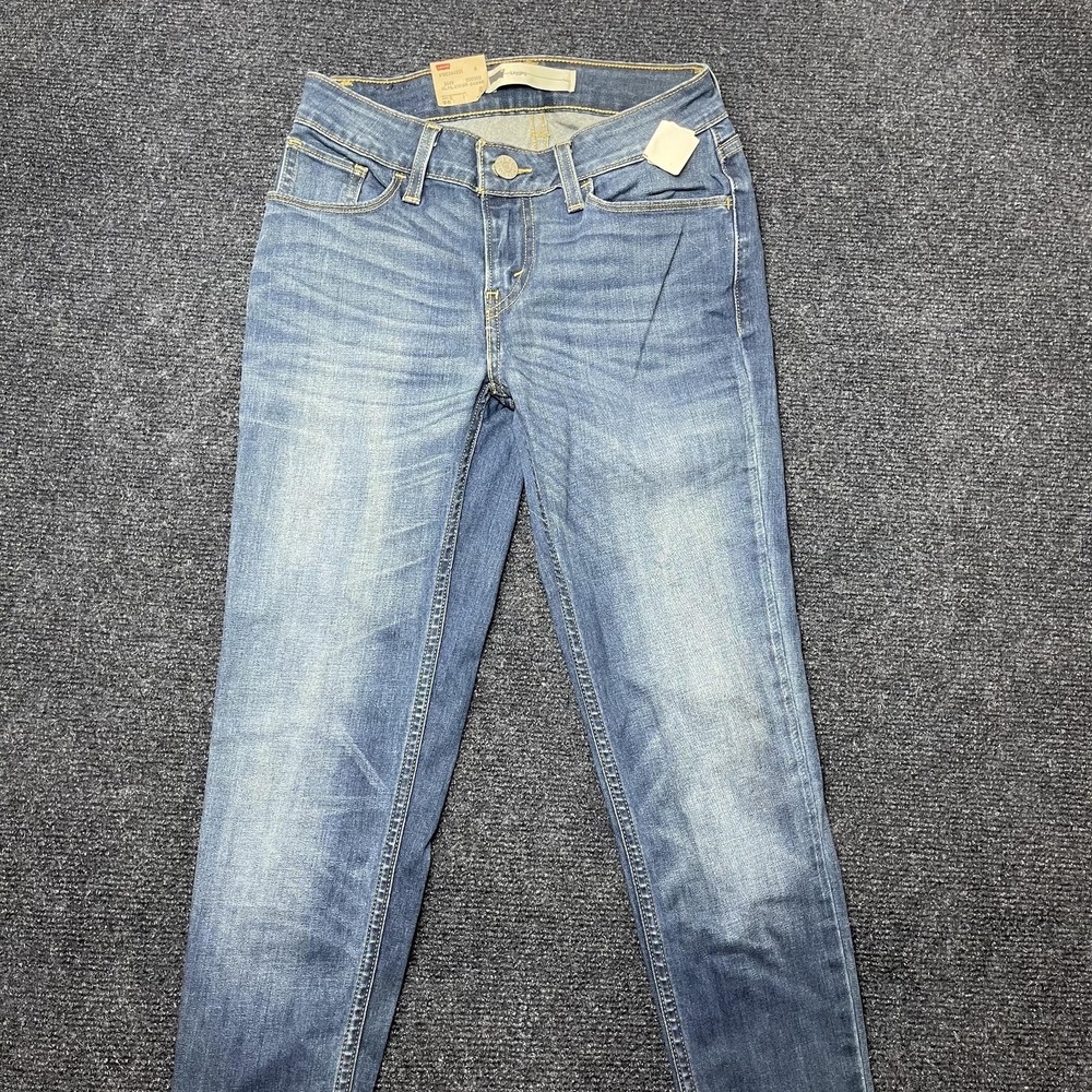 Levis 535 Jegging Skinny Jeans Womens 4 Blue Medium Wash Stretch Denim Logo